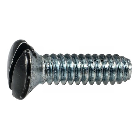 Midwest Fastener #6-32 x 1/2 in Slotted Oval Machine Screw, Zinc Black Steel, 40 PK 64164